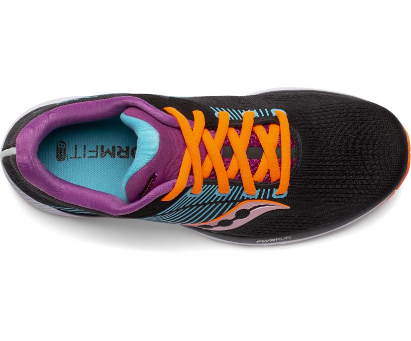 Saucony Guide 14 Women's Running Shoes Black / Orange | Canada 144FDNM